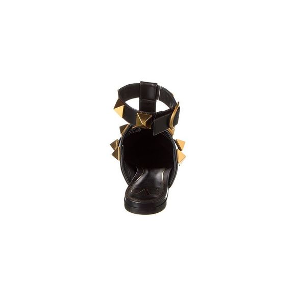 Valentino Roman Stud Leather Ankle Strap Flat - Picture 3 of 5